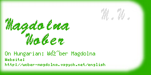 magdolna wober business card